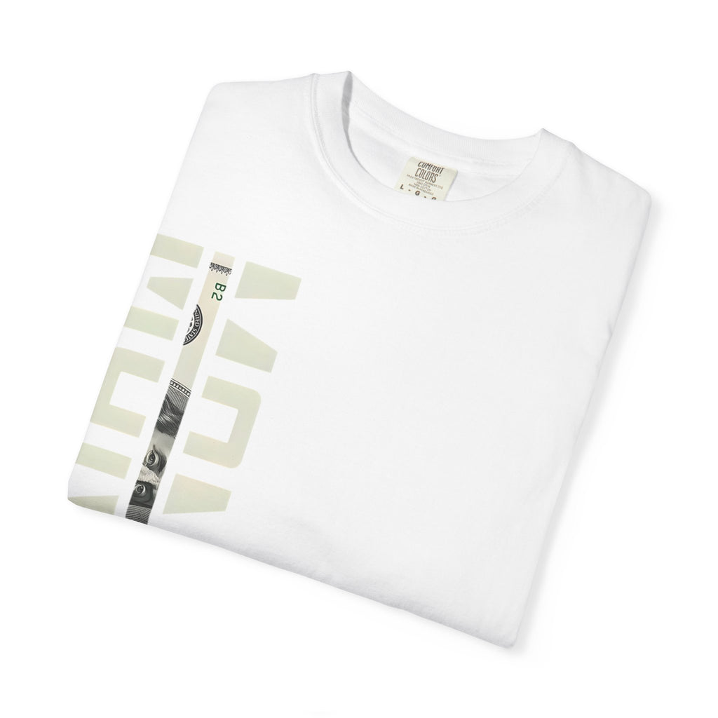 Money Vertical Graphic Tee — Minimalist Vertical "MONEY" Print T-Shirt
